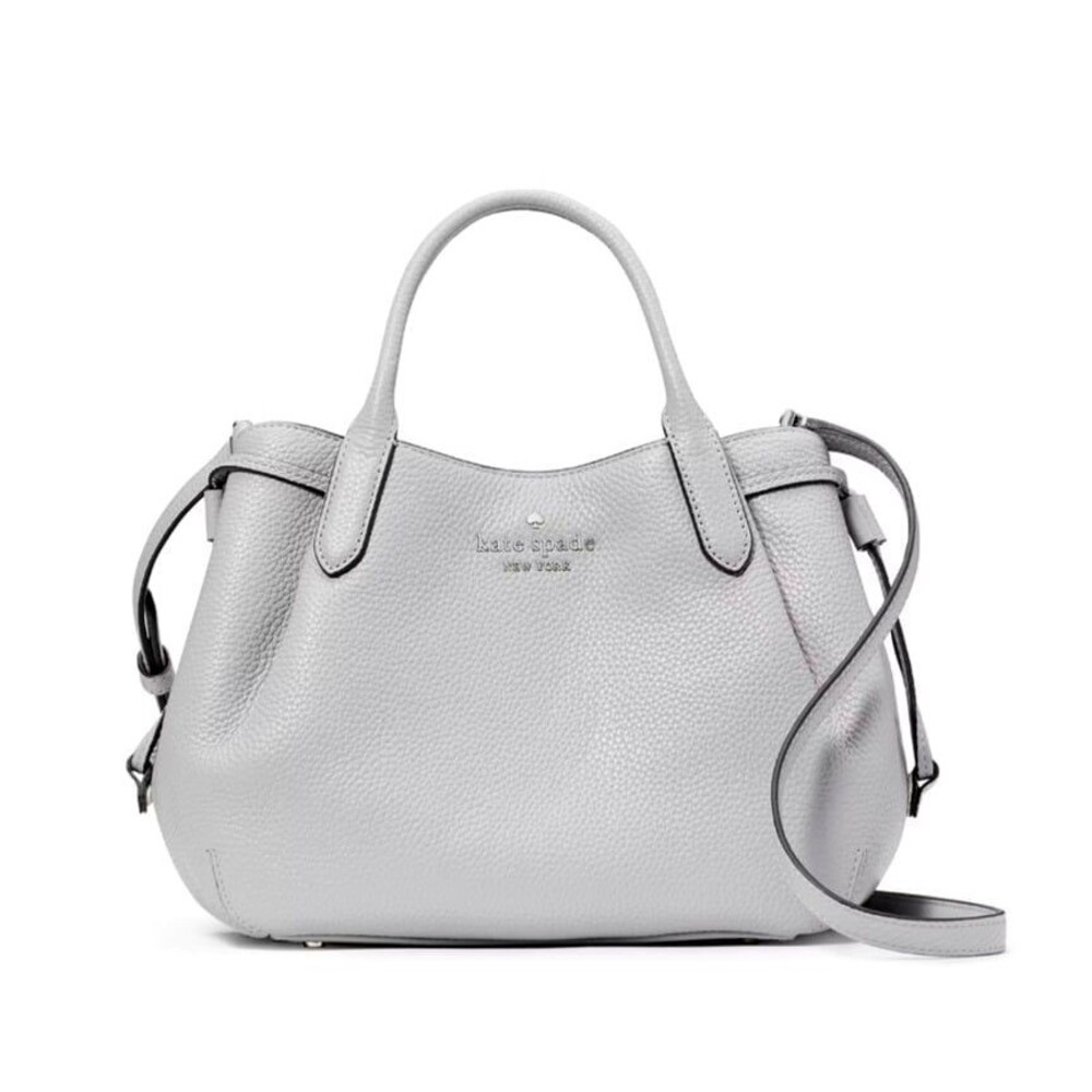New Kate Spade Dumpling Small Satchel Pebble Leather Mountain Gray